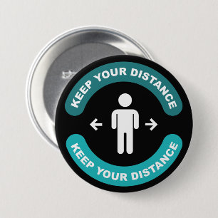 Halte Abstand Button