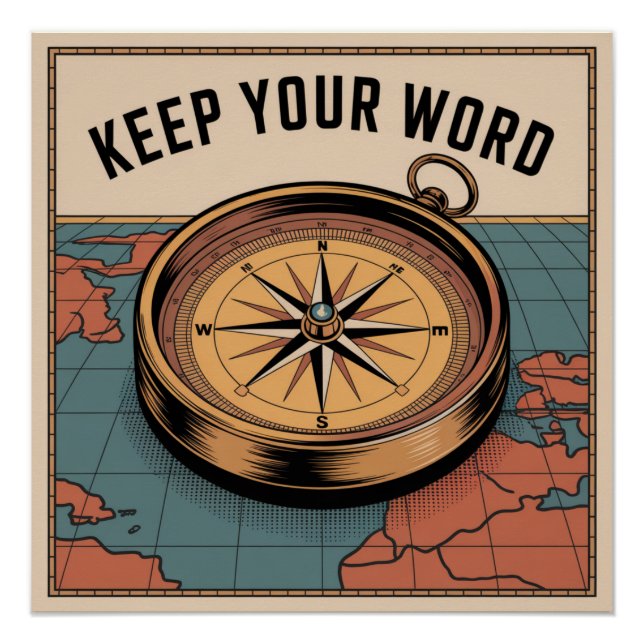 Halte dein Wort Poster (Vorderseite)