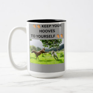🐴🐴 HALTE DEINE HUFE BEI DIR 🐴🐴 ZWEIFARBIGE TASSE