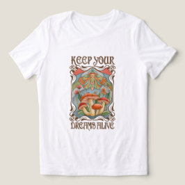 Halte deine Träume lebendig Retro Boho Pilz & Nach Tri-Blend Shirt