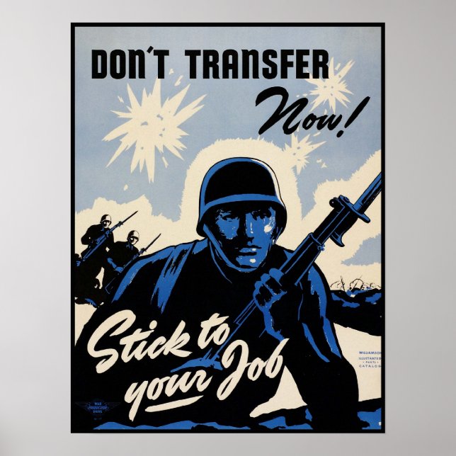 Halte dich an den Job! Amerikanische Krieger auf d Poster (Vorne)