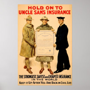 Halte dich an die Versicherung von Uncle Sam! US-R Poster