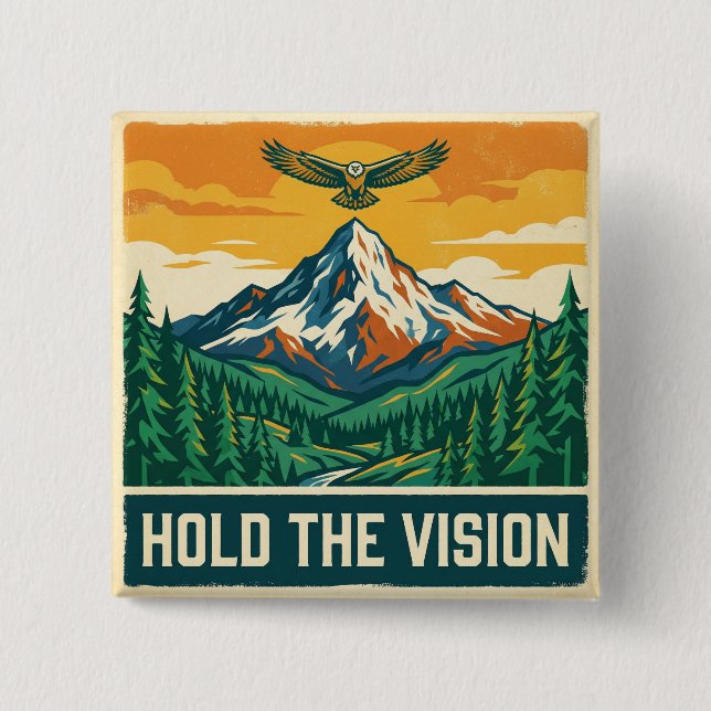 Halte die Vision Button (Vorderseite)