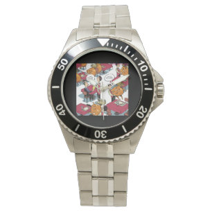 Halte die Zwiebeln Funny Edelstahl-Uhr Armbanduhr
