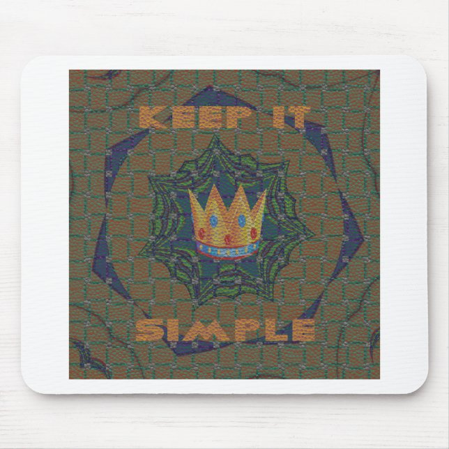 Halte es einfach: Das Royal Clarity Musterdesign Mousepad (Vorne)