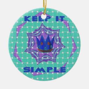 Halte es einfach: Die Pattern Art Royal Clarity Keramik Ornament