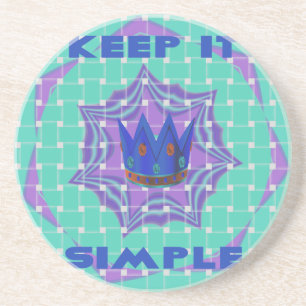 Halte es einfach: Die Pattern Art Royal Clarity Untersetzer