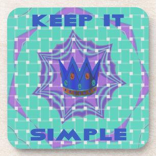 Halte es einfach: Die Pattern Art Royal Clarity Untersetzer