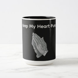 Halte mein Herz rein Zweifarbige Tasse