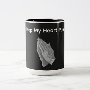 Halte mein Herz rein Zweifarbige Tasse