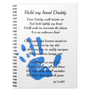 Halte Meine Hand Papa Gedicht vom Kleinkind FOTO G Notizblock