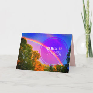 HALTEN AUF <3 ROINBOW BRIGHT GREETING CARD KARTE