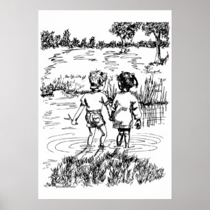 Halten der Hände Poster
