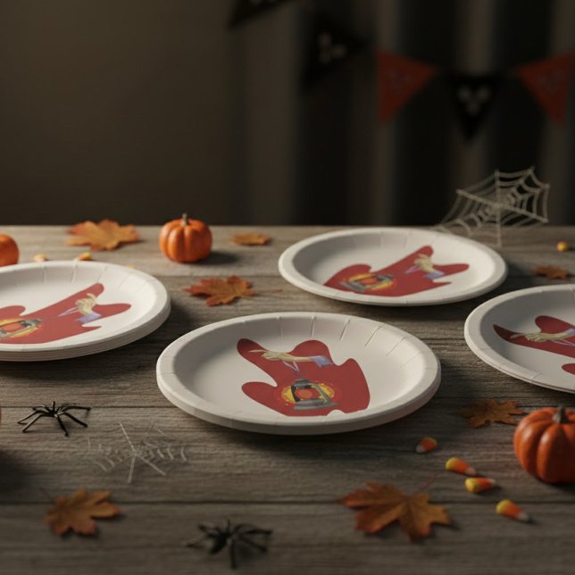 Halten einer Laterne Pappteller (Von Creator hochgeladen)