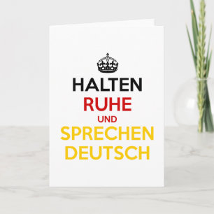 Halten Ruhe und SpæDeutsch Karte