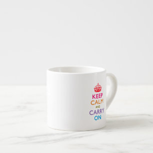 HALTEN SIE CALM UND TRAGEN SIE AUF mehrfarbig AUF Espressotasse