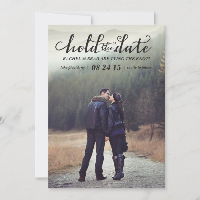 Halten Sie das Foto Datum Save the Date. Date (Vorderseite)