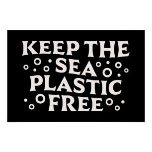 Halten Sie das Meer plastikfrei Poster