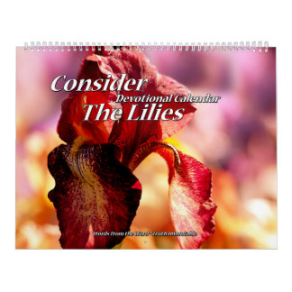 Halten Sie die Lilien für Devotional Seite des Kalender