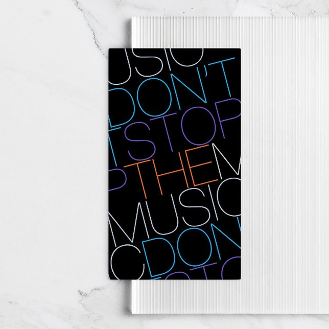 HALTEN SIE DIE MUSIK DJ Musician Band NICHT AUF Visitenkarte (Von Creator hochgeladen)