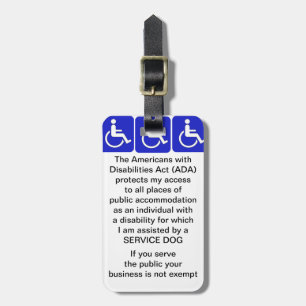 Halten Sie Hund-ADA-Gesetzesumbau instand Gepäckanhänger