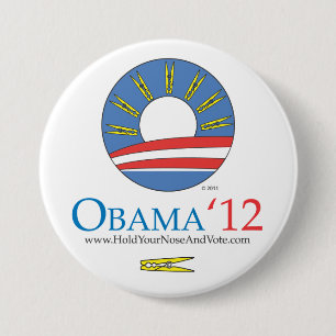 Halten Sie Ihre Nase und wählen Sie Knopf Obama Button