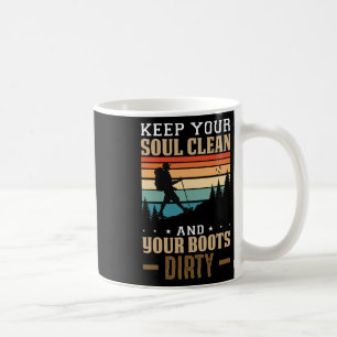 Halten Sie Ihre Seele sauber und Ihre Stiefel schm Kaffeetasse