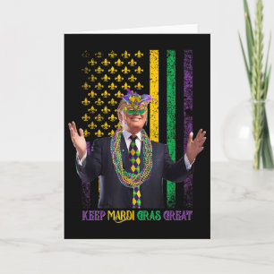 Halten Sie Mardi Gras großartig lustiger Trump Mar Karte