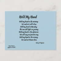 HALTEN SIE MEINE HAND POSTCARD