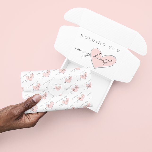 Halten Sie sich an meinem Herz-Gewebe Seidenpapier (Send sympathy with this, "Holding you in my heart" tissue paper! Matching collection available! )