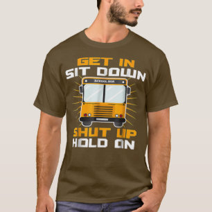 halten Sie sich auf den lustigen Schulbus d T-Shirt