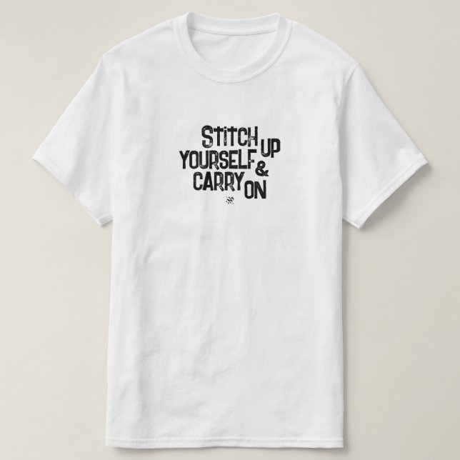 Halten Sie sich fest und machen Sie weiter! motivi T-Shirt (Design vorne)