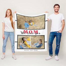Halten wir Liebe Sie Mama Oma FotoCollage Fleecedecke