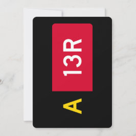 Haltepunkt Zeichen A13R Feiertagskarte