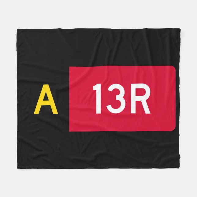 Haltepunkt Zeichen A13R Fleecedecke (Vorderseite (Horizontal))