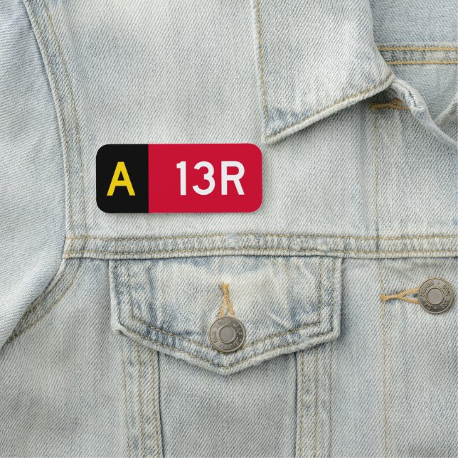 Haltepunkt Zeichen A13R Namensschild (Beispiel)