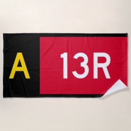 Haltepunkt Zeichen A13R Strandtuch