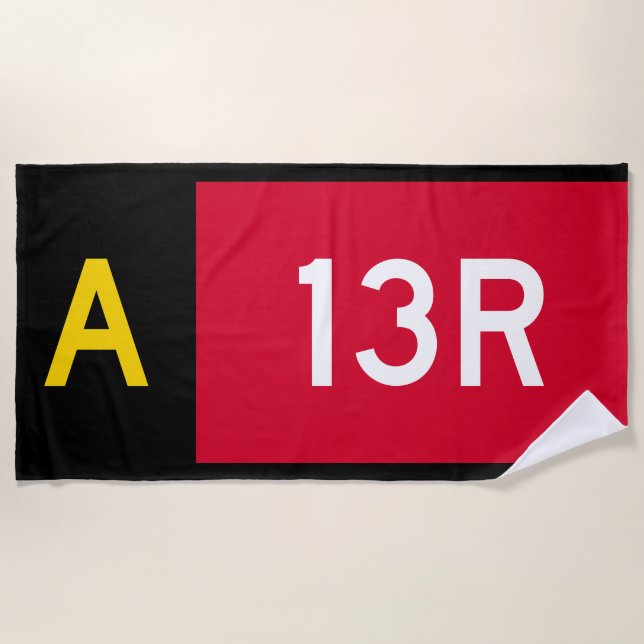 Haltepunkt Zeichen A13R Strandtuch (Vorderseite)