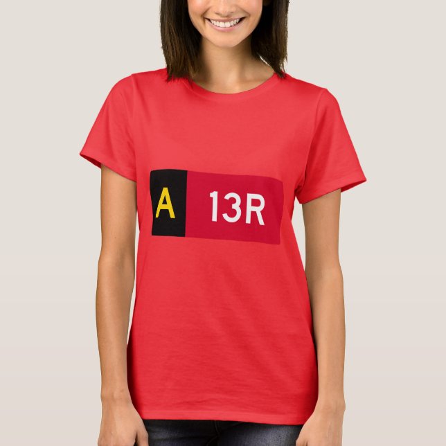 Haltepunkt Zeichen A13R T-Shirt (Vorderseite)