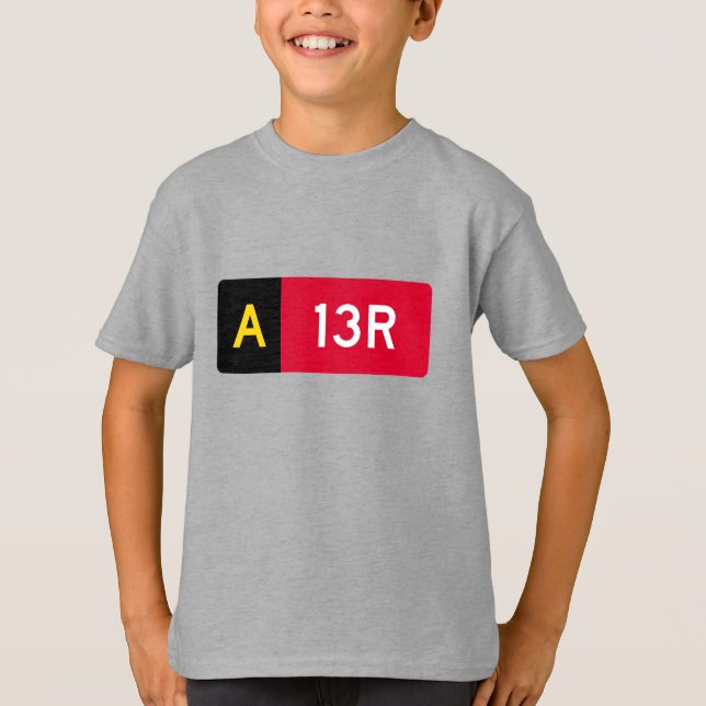 Haltepunkt Zeichen A13R T-Shirt (Vorderseite)