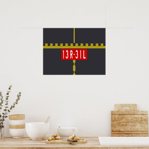 Haltepunktmarkierung 13R-31L Poster