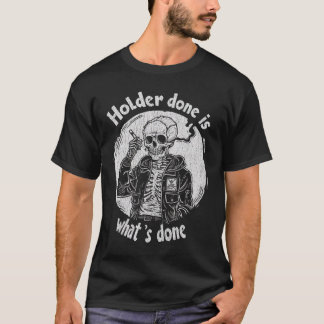 Halter hat lustiges Skelett T-Shirt gemacht