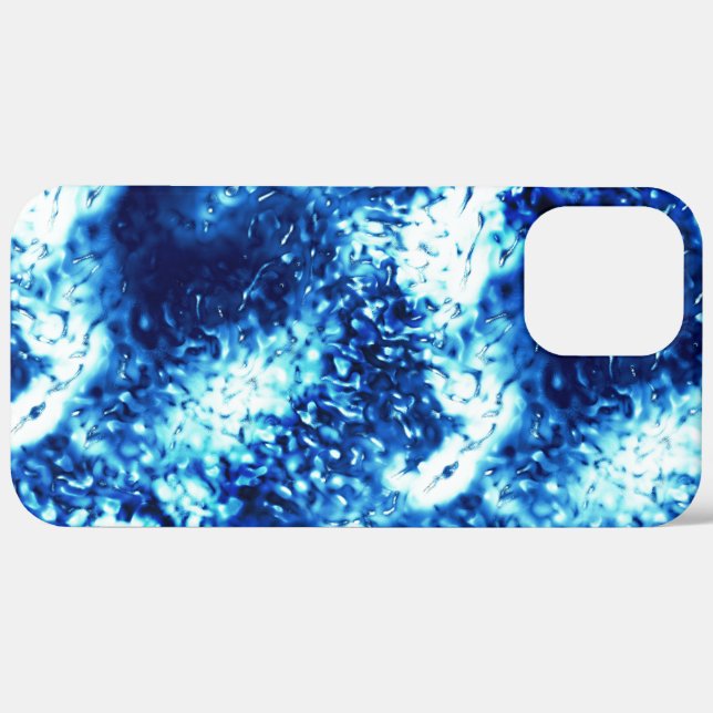 Haltiges Showblau sieht aus wie mattiertes Glas Case-Mate iPhone Hülle (Hinten (horizontal))