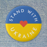 Haltung gegenüber der Ukraine gegen den Krieg Prot Button<br><div class="desc">"Stand with Ukraine"-Sammlung, um Solidarität zu zeigen und Anti-Kriegsproteste gegen den Krieg in der Ukraine zu unterstützen. Das Design zeichnet sich durch ein schlichtes rotes Herz über einem Hintergrund der ukrainischen Flagge in den nationalen Farben Blau und Gelb aus. Ich werde 100% meiner Provision für dieses Produktprogramm spenden, um die...</div>