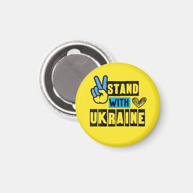 Haltung gegenüber der Ukraine gegen den Krieg Prot Magnet (Vorderseite/Rückseite)