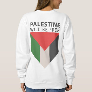 Haltung gegenüber Palästina, Flagge und Olivenbaum Sweatshirt
