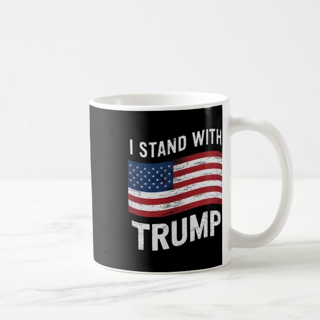 Haltung gegenüber Trump - amerikanische Fahne - Mä Kaffeetasse (Rechts)