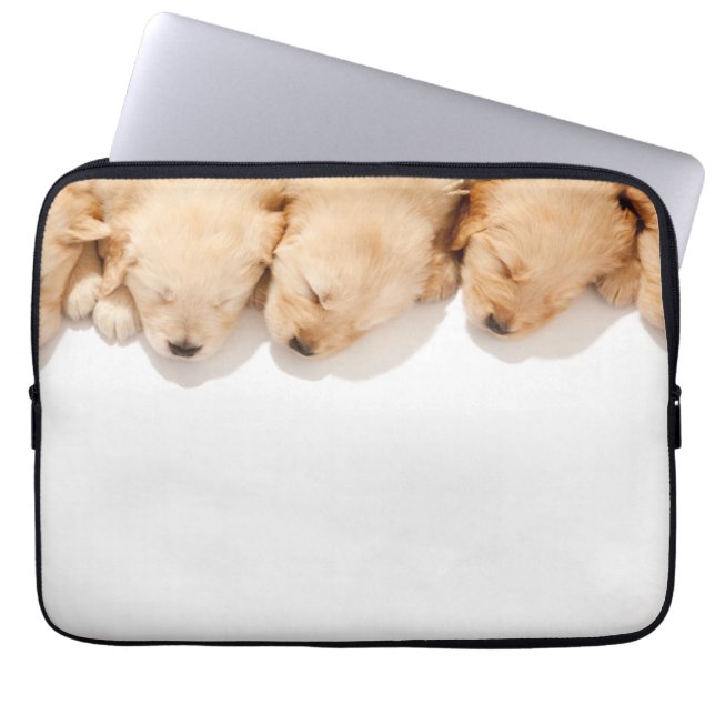 Haltung Golden Retriever Welpen Laptopschutzhülle (Vorderseite)