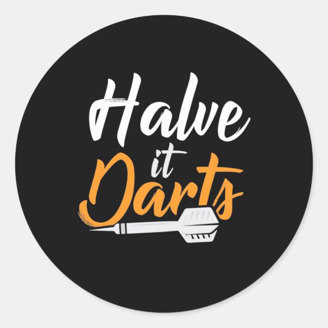 Halve it Darts Runder Aufkleber (Vorderseite)