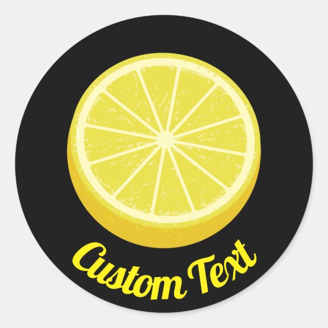 Halve Lemon Runder Aufkleber (Vorderseite)